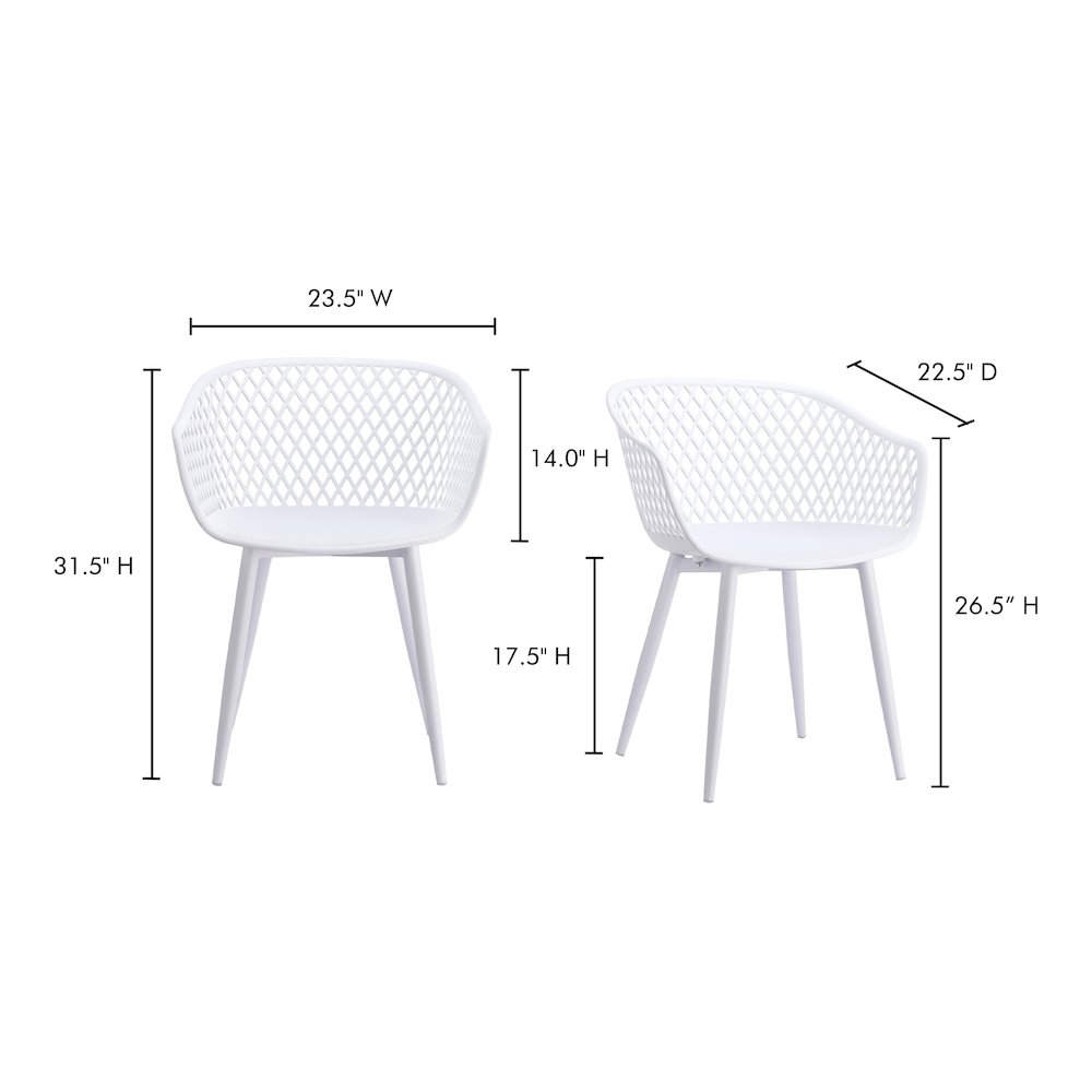 Piazza Outdoor Chair White - Set Of Two. Picture 4