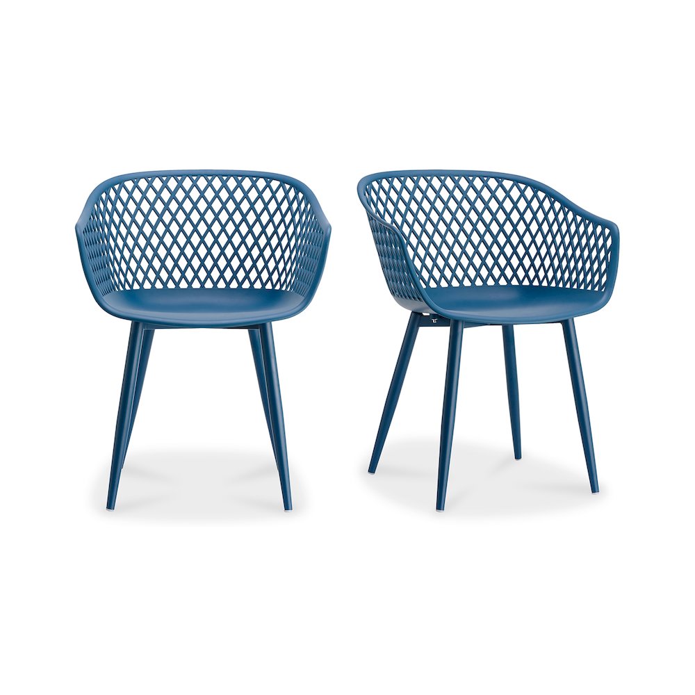 Piazza Outdoor Chair Blue - Set Of Two. Picture 2