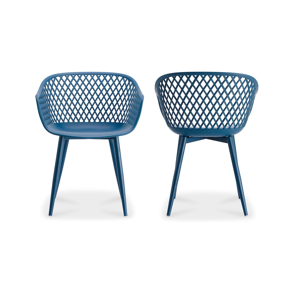 Piazza Outdoor Chair Blue - Set Of Two. Picture 3