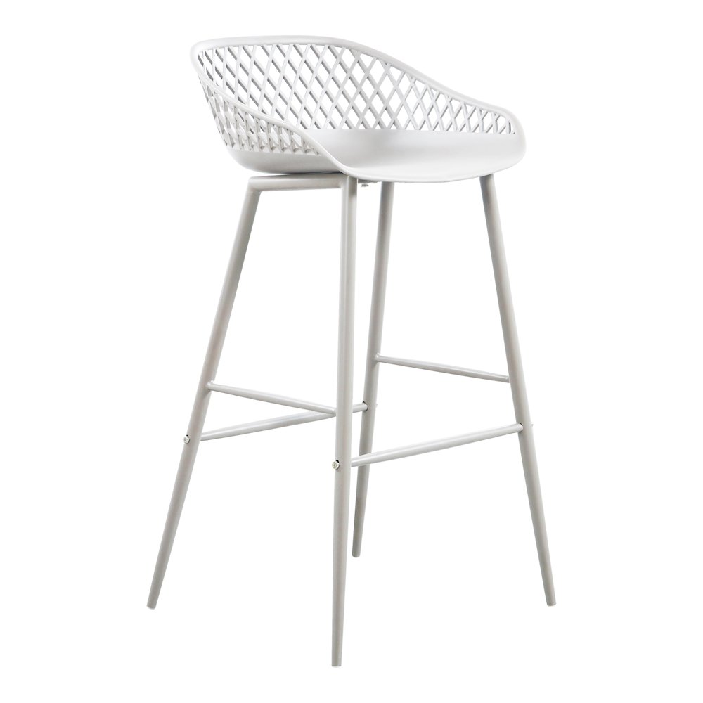 Piazza Outdoor Barstool White - Set Of Two. Picture 5