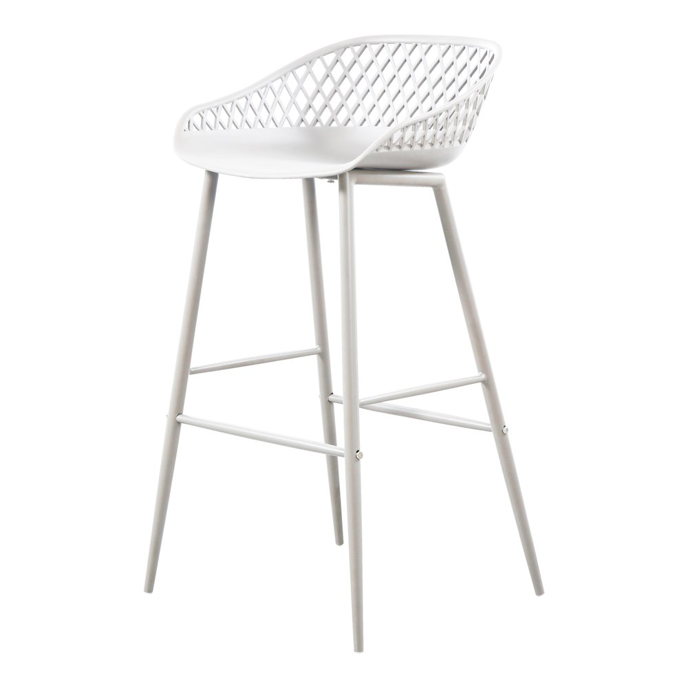 Piazza Outdoor Barstool White - Set Of Two. Picture 6