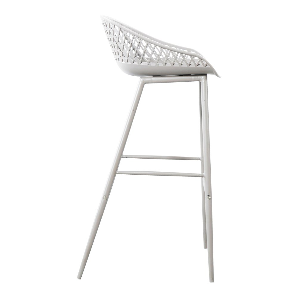 Piazza Outdoor Barstool White - Set Of Two. Picture 7