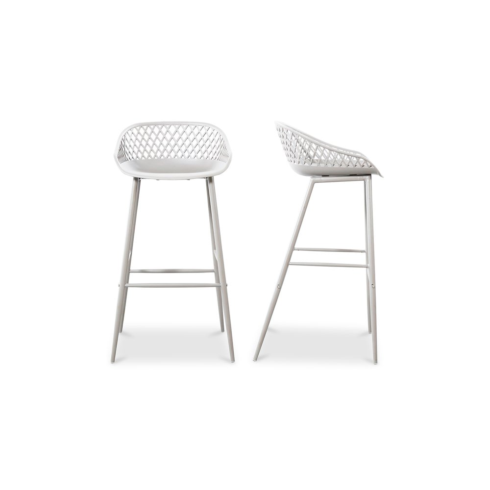 Piazza Outdoor Barstool White - Set Of Two. Picture 1