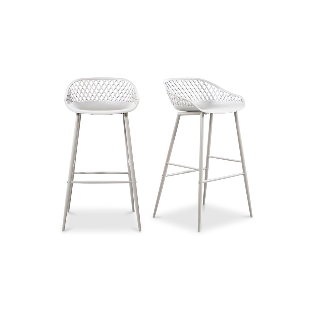 Piazza Outdoor Barstool White - Set Of Two. Picture 2