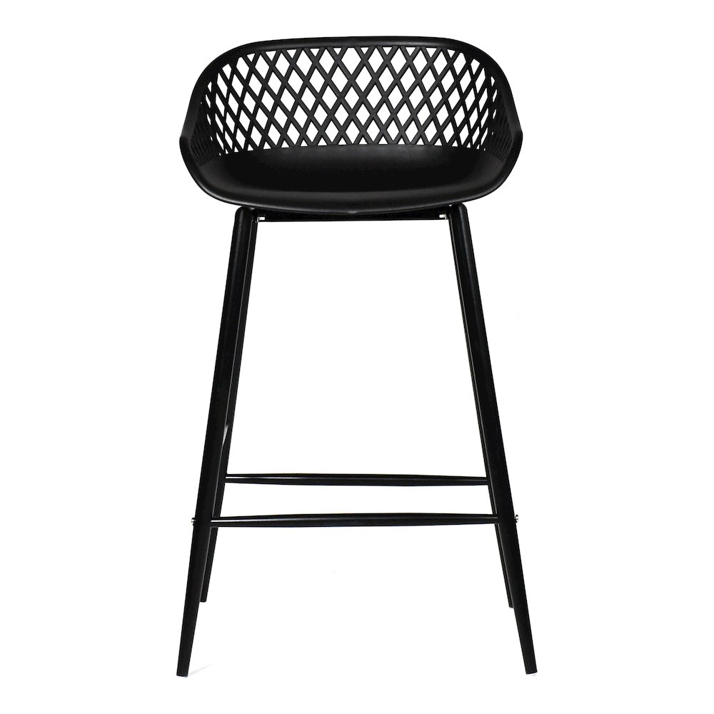 Piazza Outdoor Counter Stool Black - Set Of Two. Picture 3