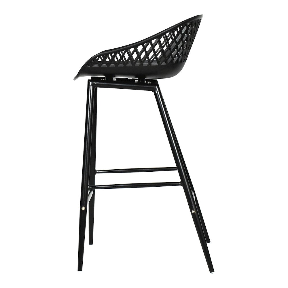 Piazza Outdoor Counter Stool Black - Set Of Two. Picture 5