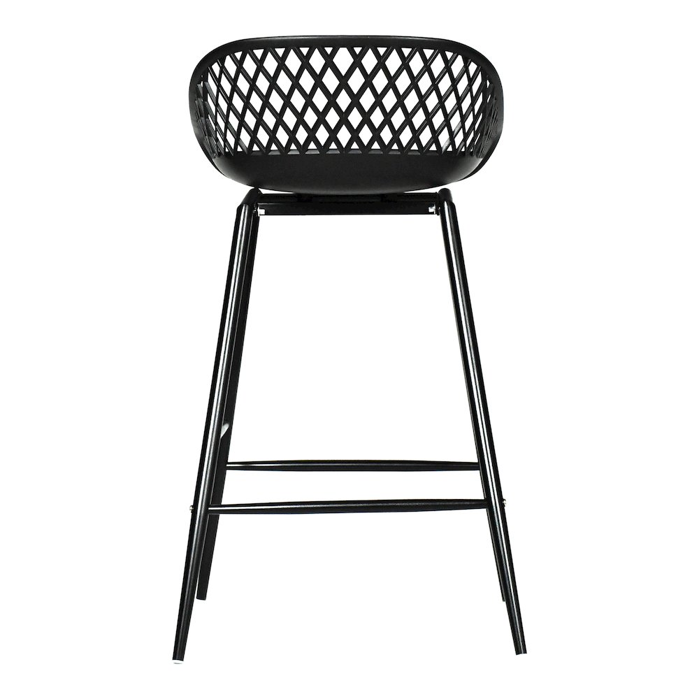 Piazza Outdoor Counter Stool Black - Set Of Two. Picture 6