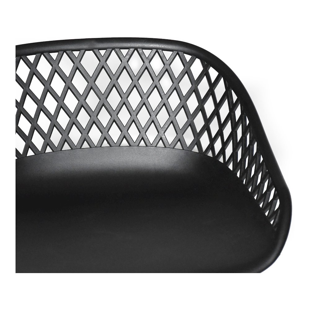 Piazza Outdoor Counter Stool Black - Set Of Two. Picture 7