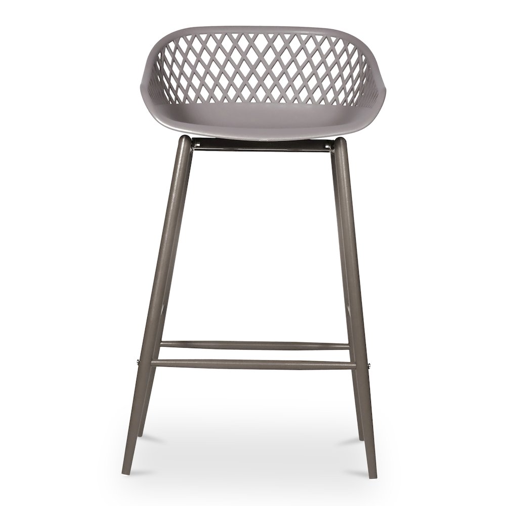Piazza Outdoor Counter Stool Grey - Set Of Two. Picture 3