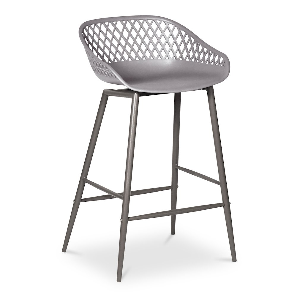 Piazza Outdoor Counter Stool Grey - Set Of Two. Picture 4