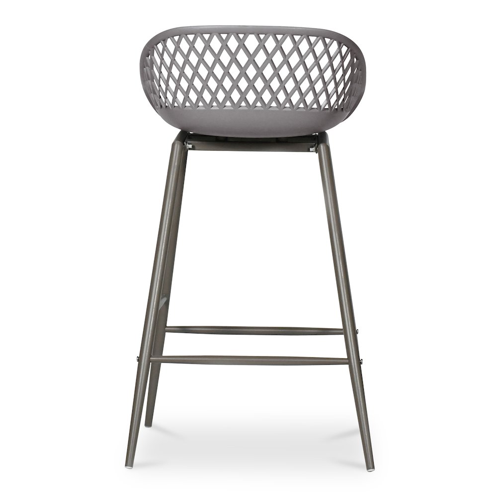 Piazza Outdoor Counter Stool Grey - Set Of Two. Picture 6