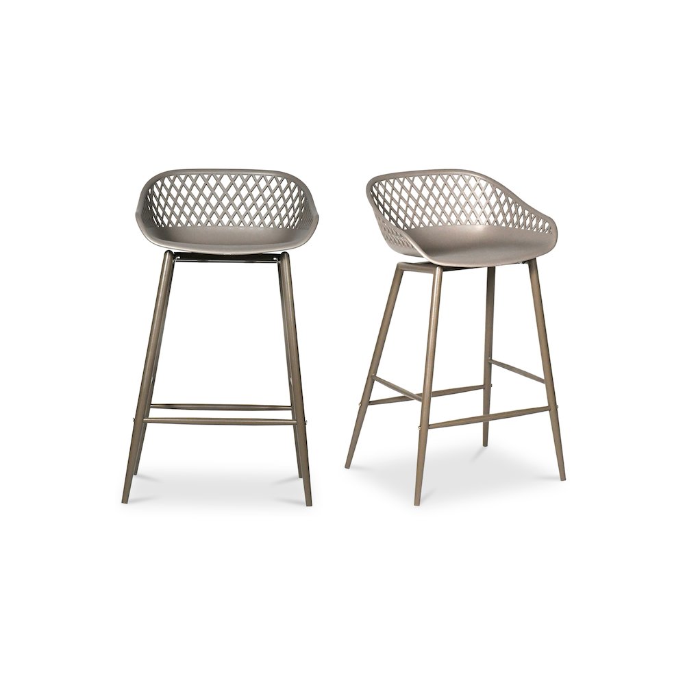 Piazza Outdoor Counter Stool Grey - Set Of Two. Picture 1