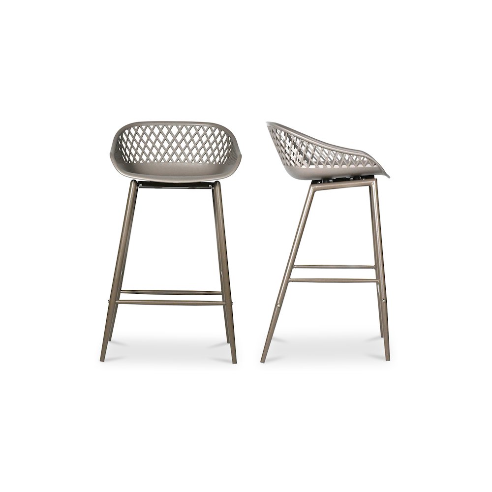 Piazza Outdoor Counter Stool Grey - Set Of Two. Picture 2