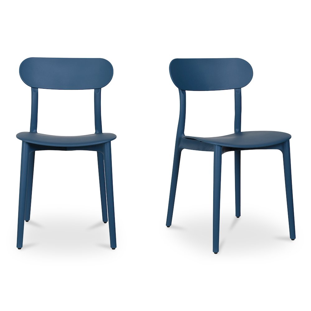 Kent Outdoor Dining Chair Navy - Set Of Two. Picture 1