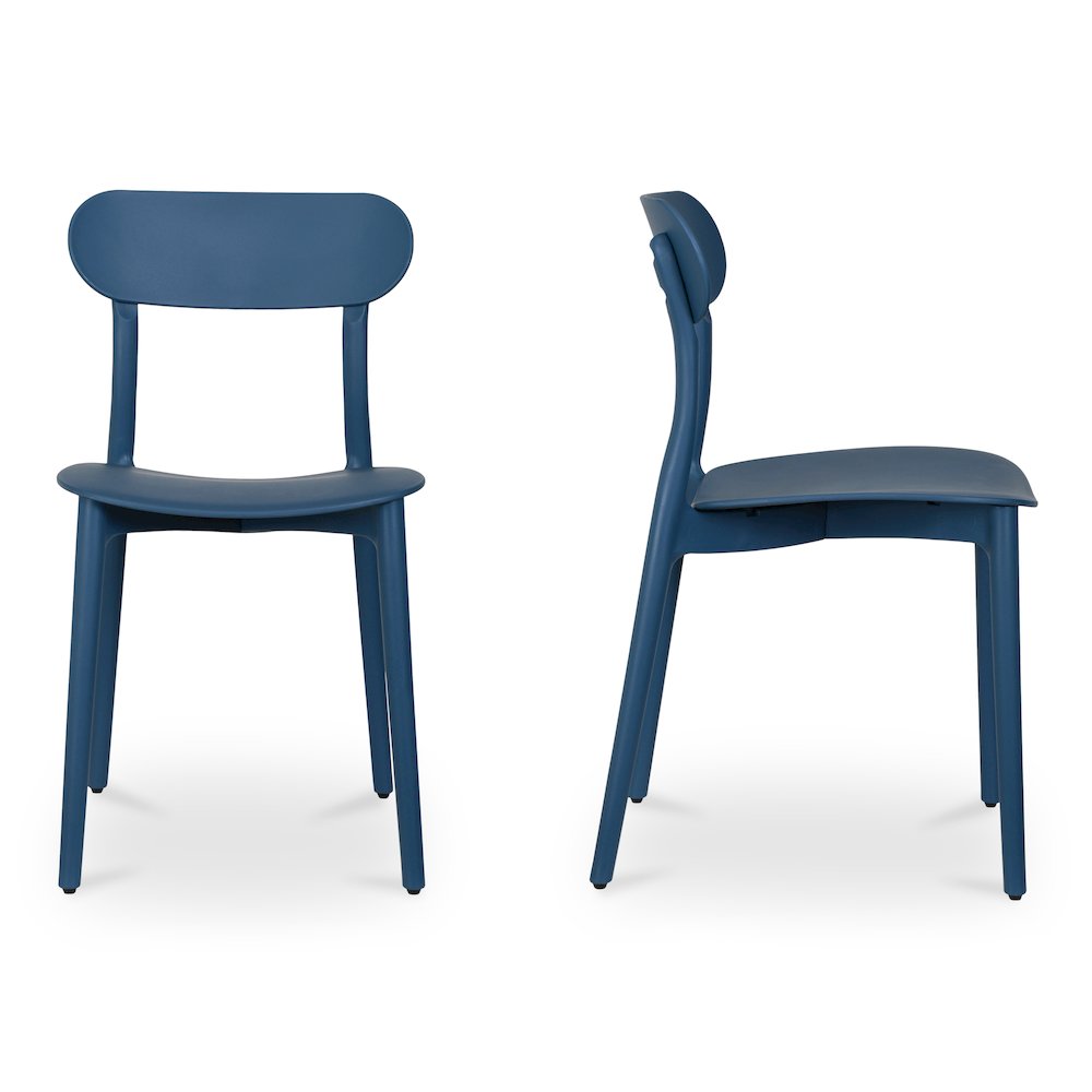 Kent Outdoor Dining Chair Navy - Set Of Two. Picture 2