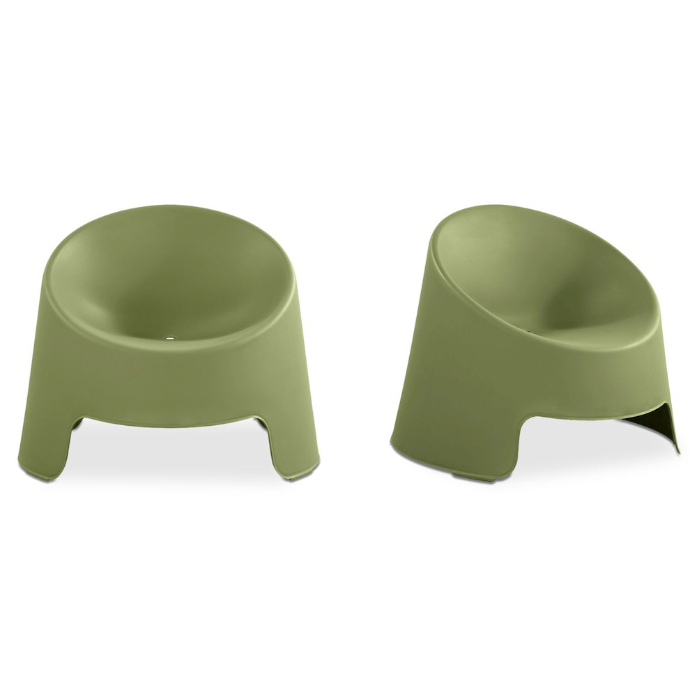 Nolla Outdoor Accent Chair Set of Two Green. Picture 1