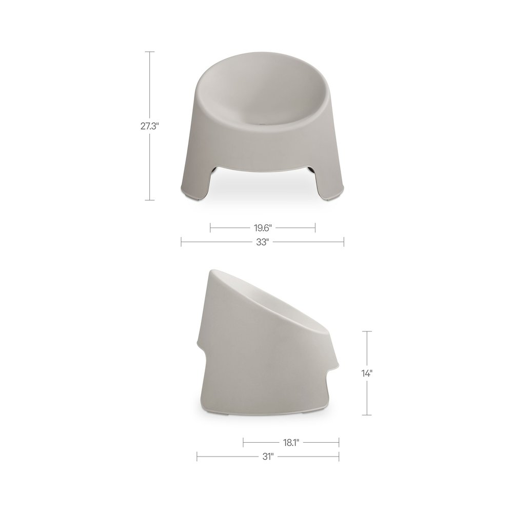 Nolla Outdoor Accent Chair Set of Two Light Grey. Picture 3