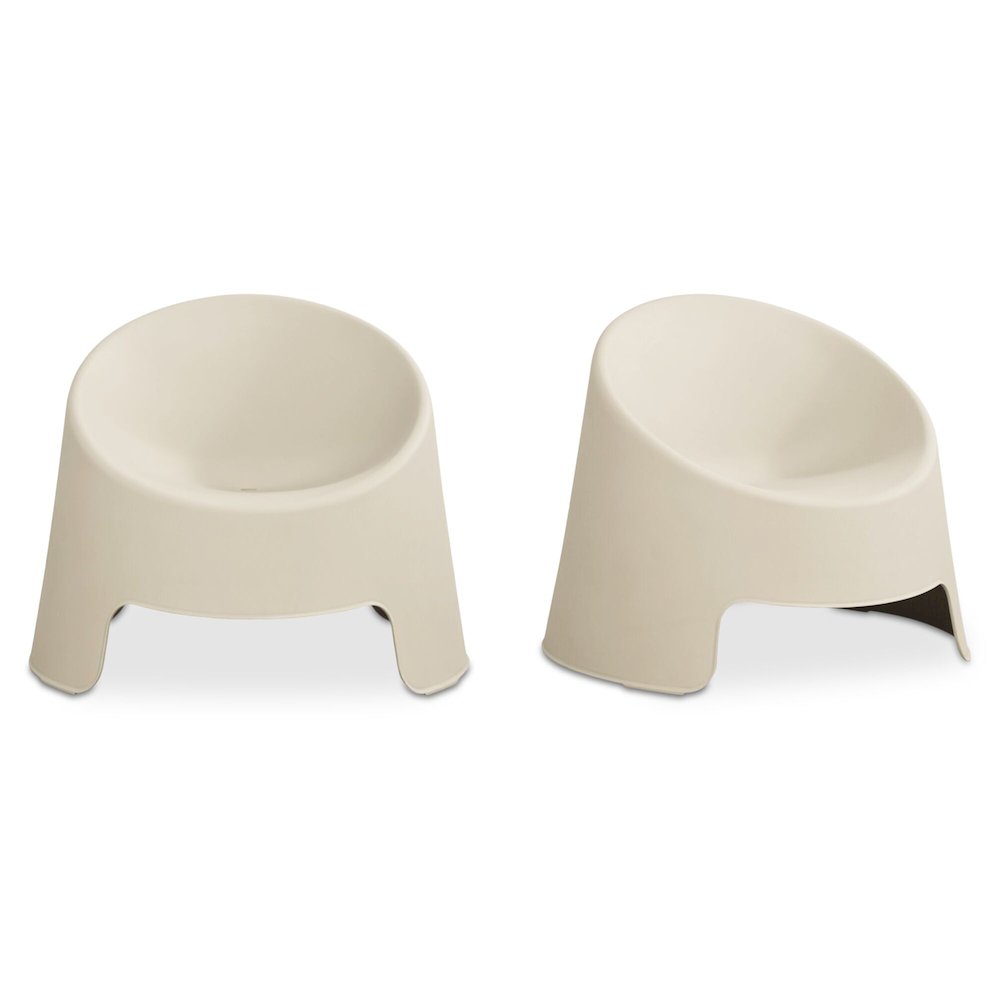 Nolla Outdoor Accent Chair Set of Two Light Grey. Picture 1