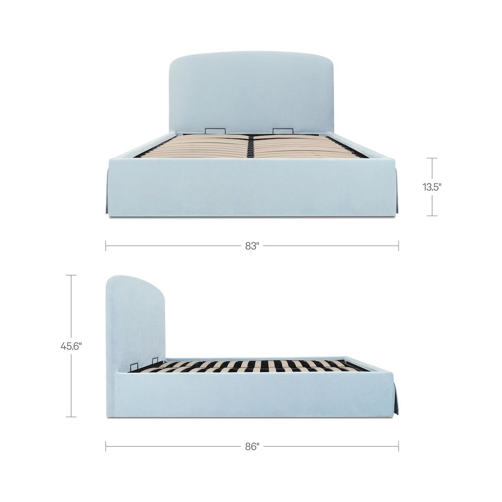 Joan King Storage Bed Light Blue. Picture 3