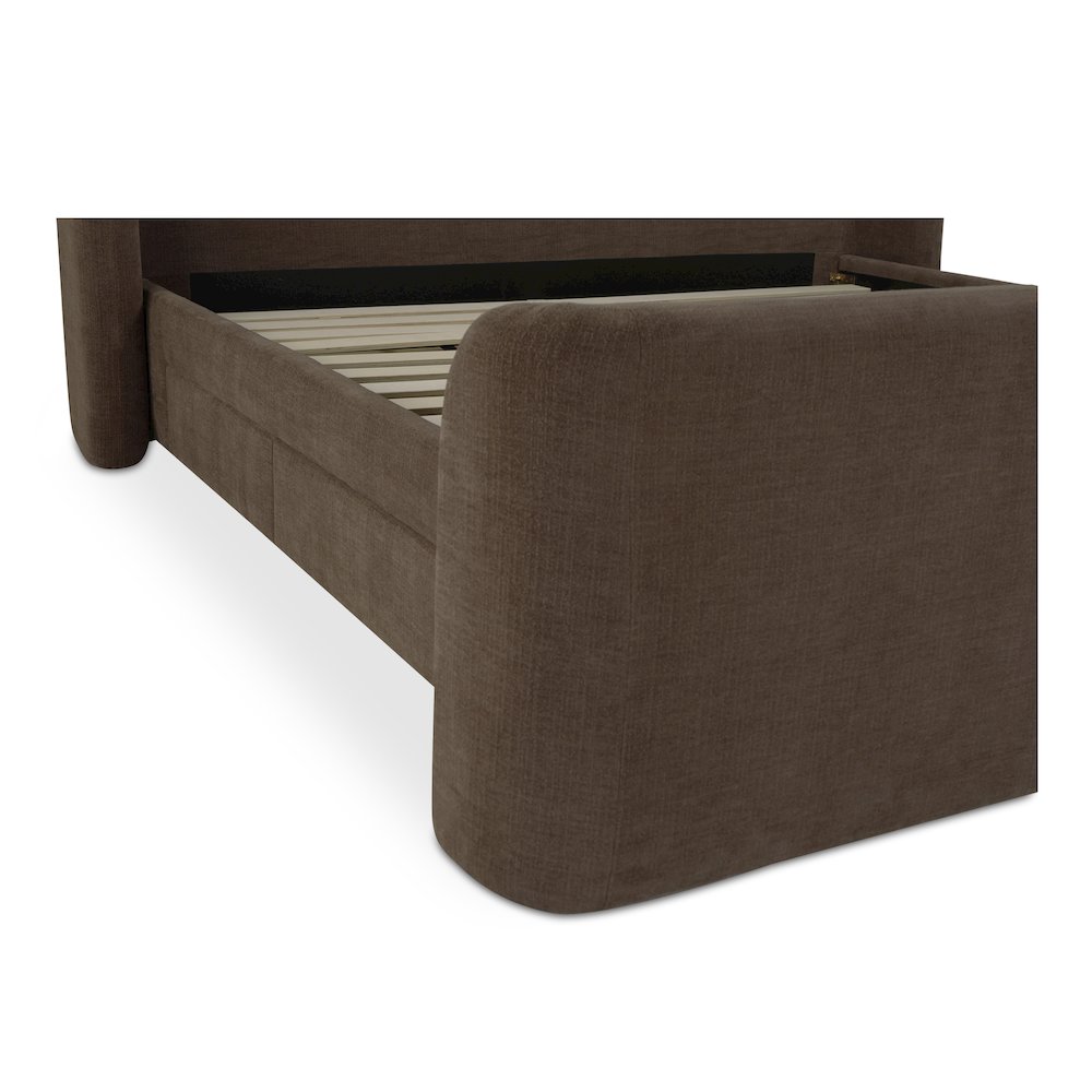 Sophia King Storage Bed Brown. Picture 10