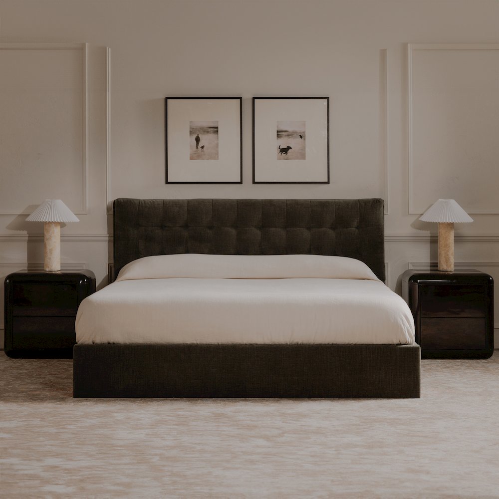 Sebastion King Storage Bed Green. Picture 8