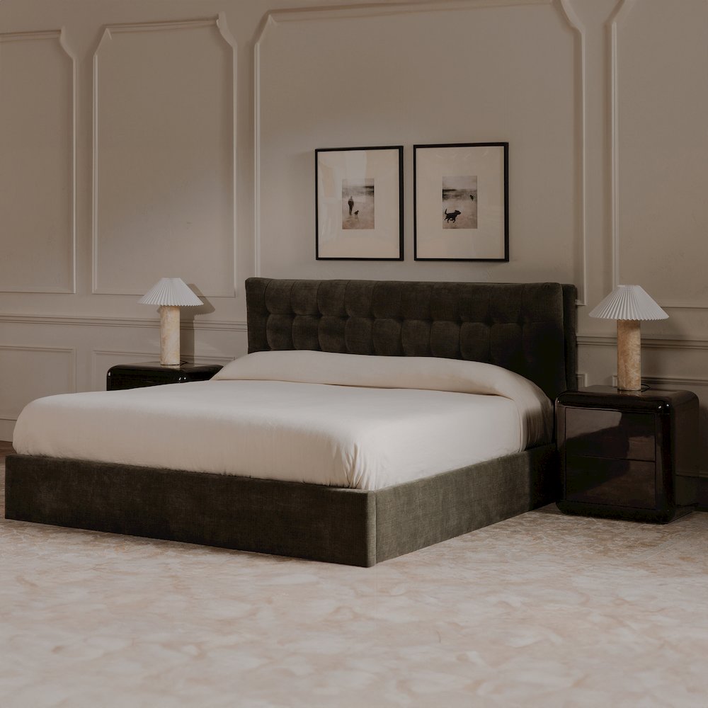 Sebastion King Storage Bed Green. Picture 9