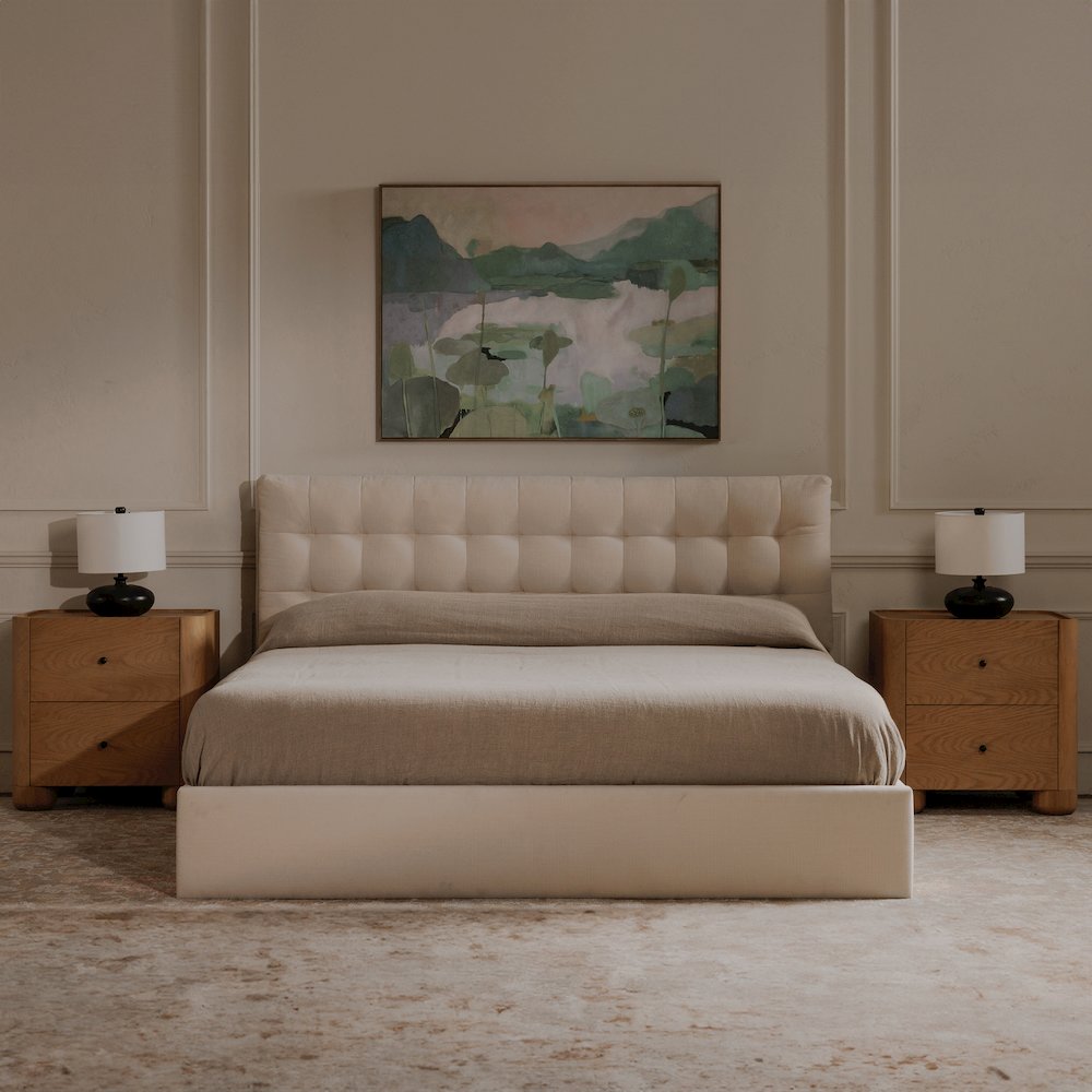 Sebastion Queen Storage Bed Cream. Picture 8