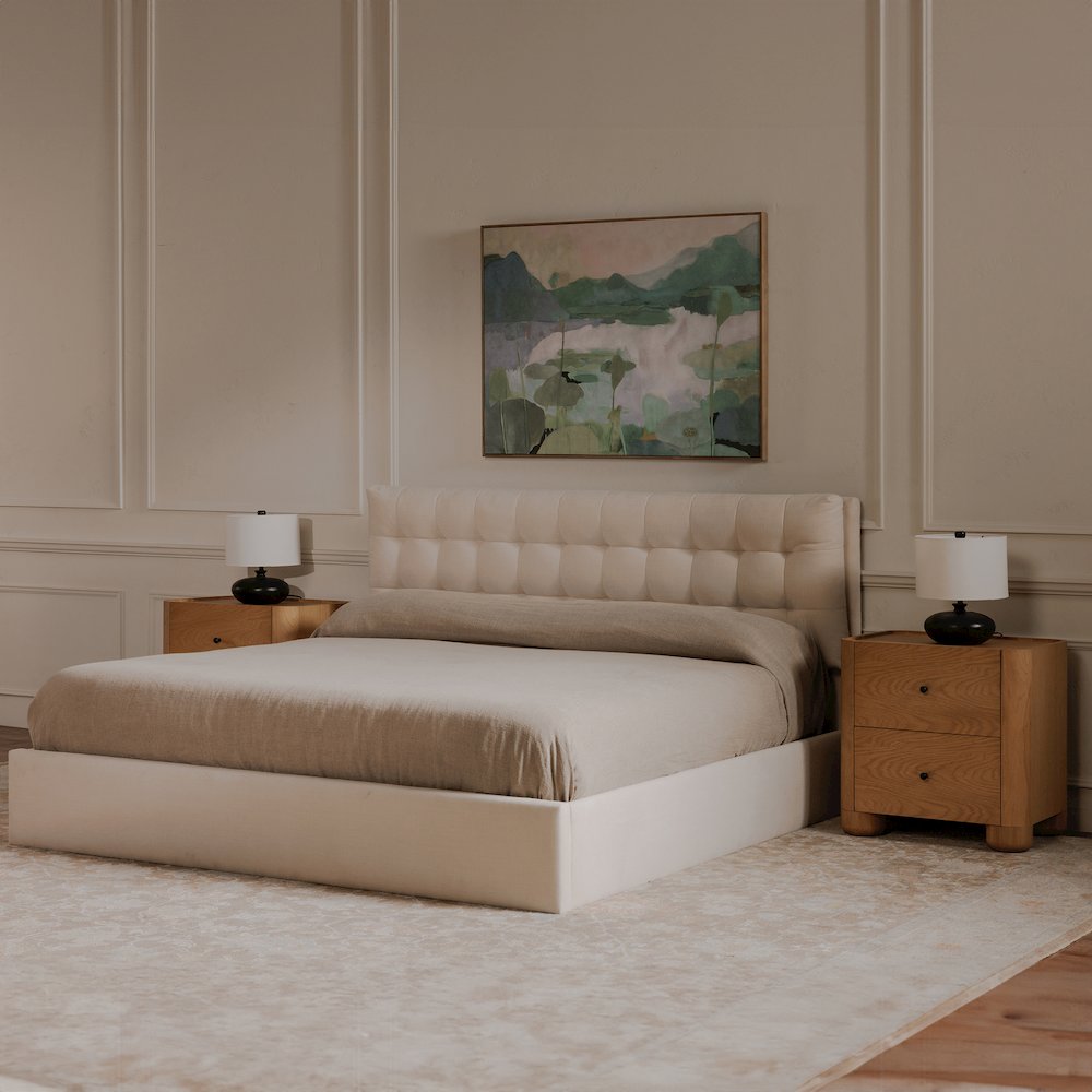 Sebastion Queen Storage Bed Cream. Picture 9