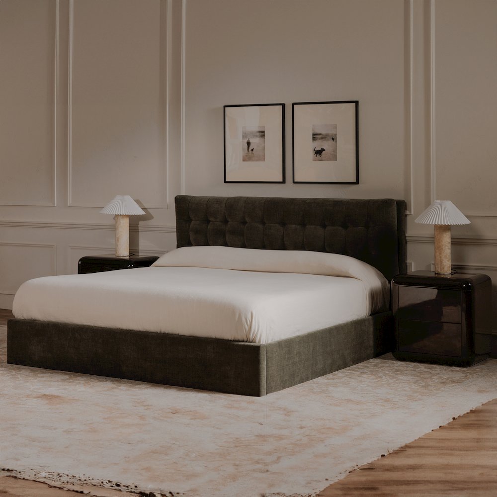 Sebastion Queen Storage Bed Green. Picture 9