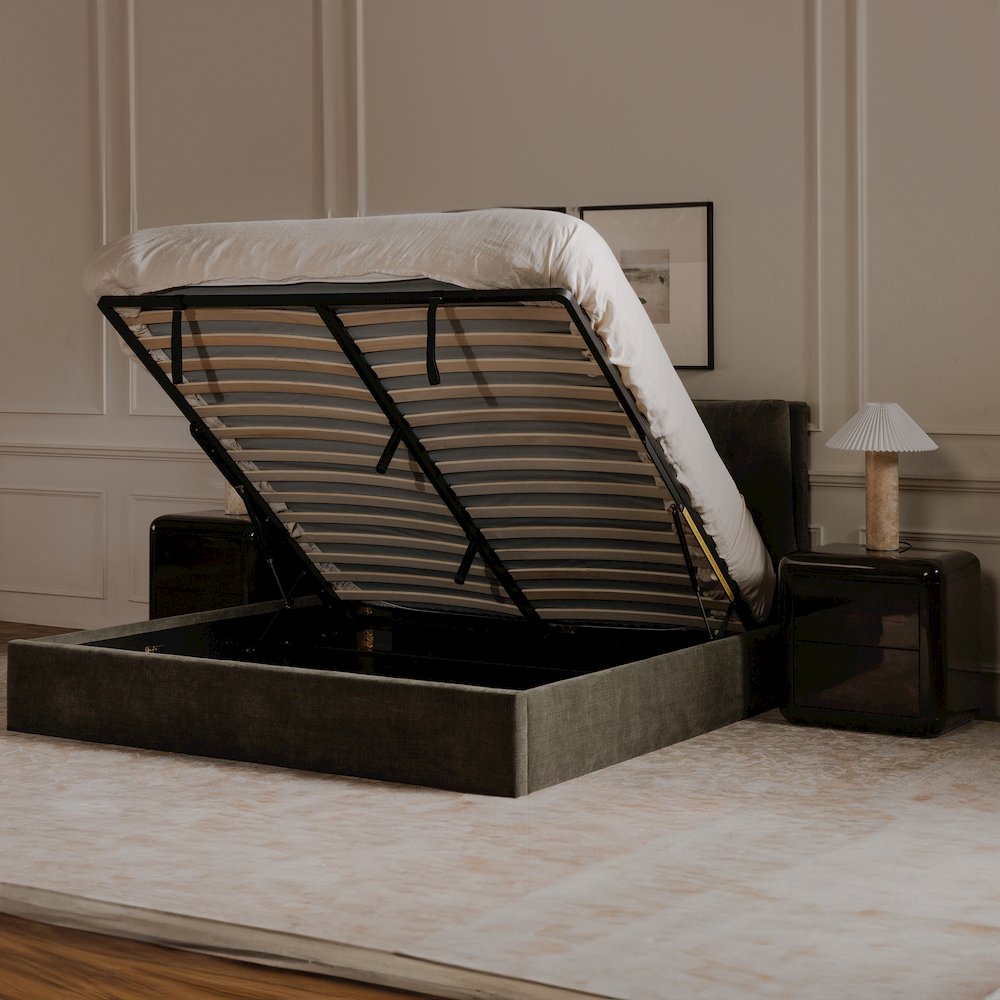 Sebastion Queen Storage Bed Green. Picture 10