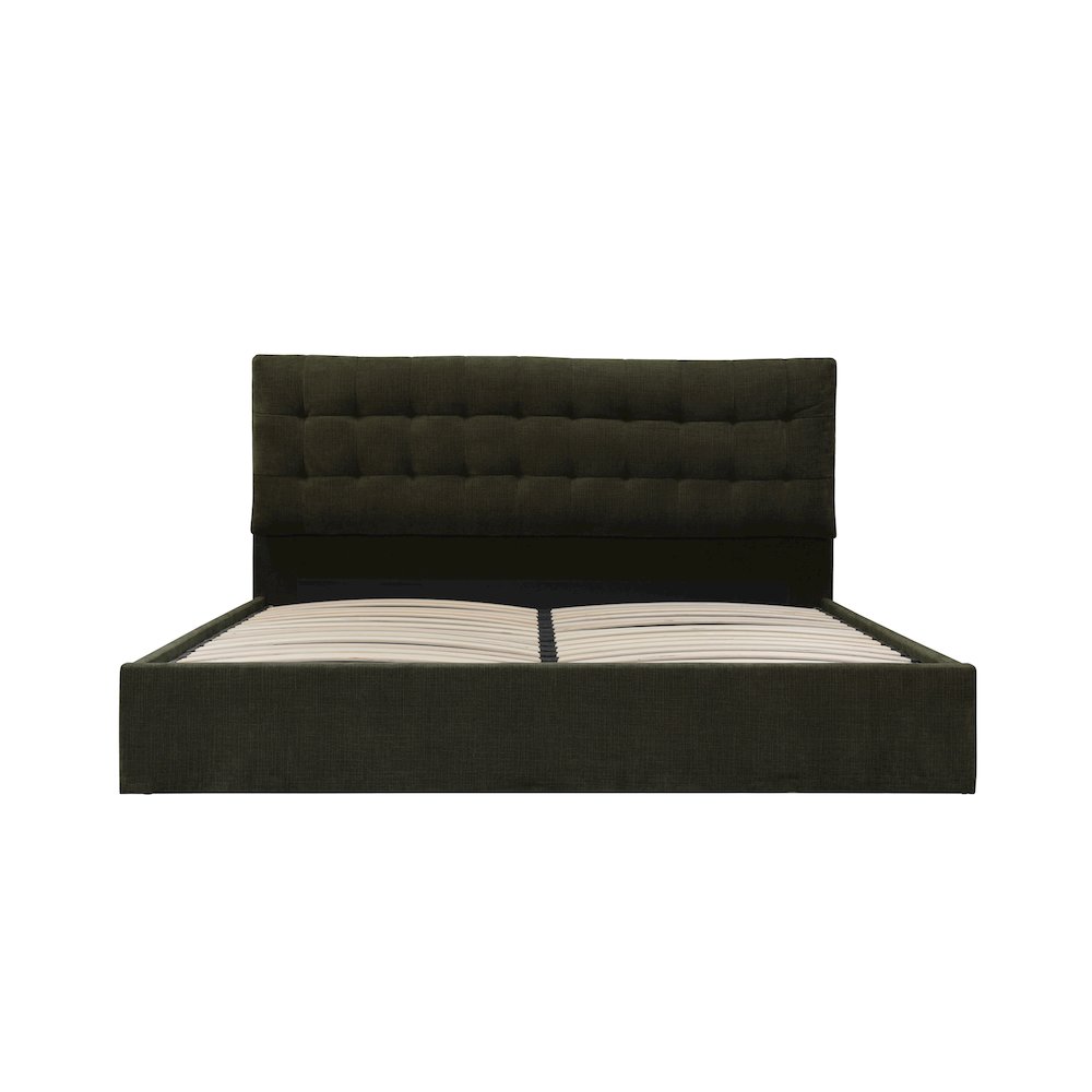 Sebastion Queen Storage Bed Green. Picture 1