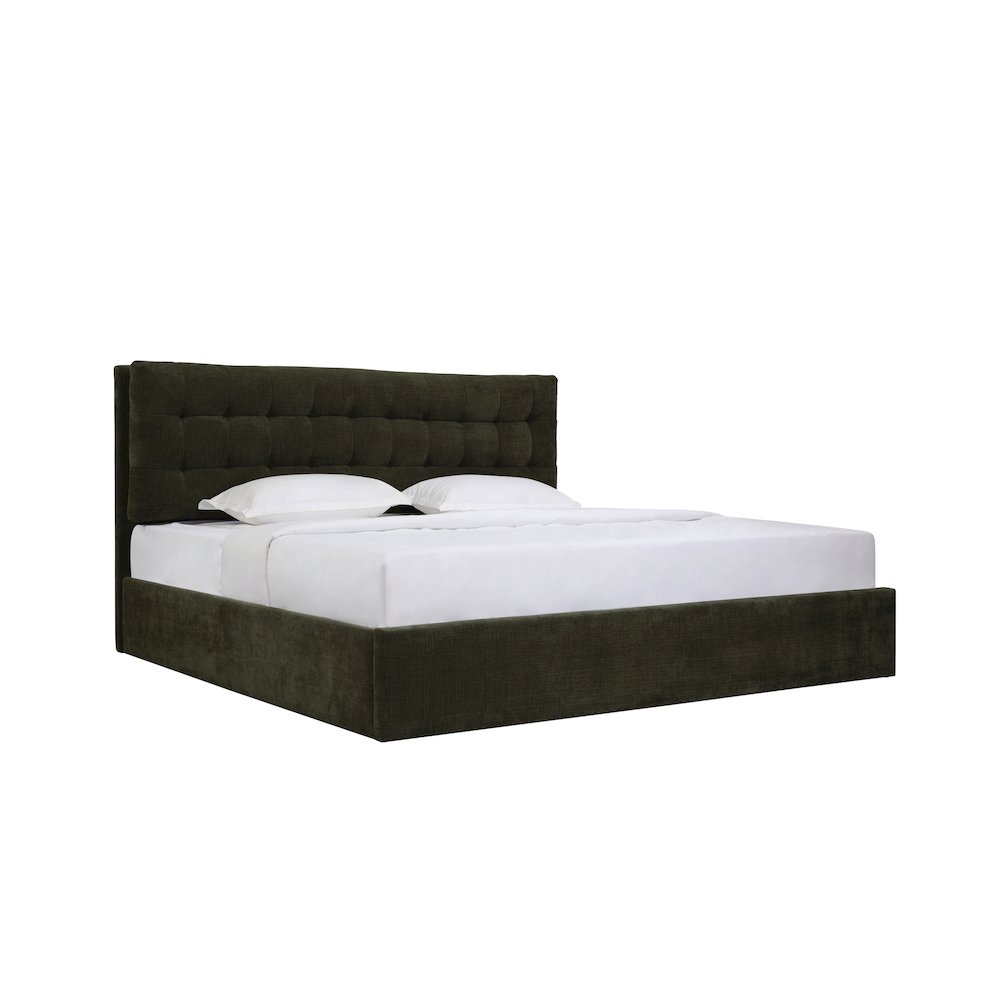 Sebastion Queen Storage Bed Green. Picture 2