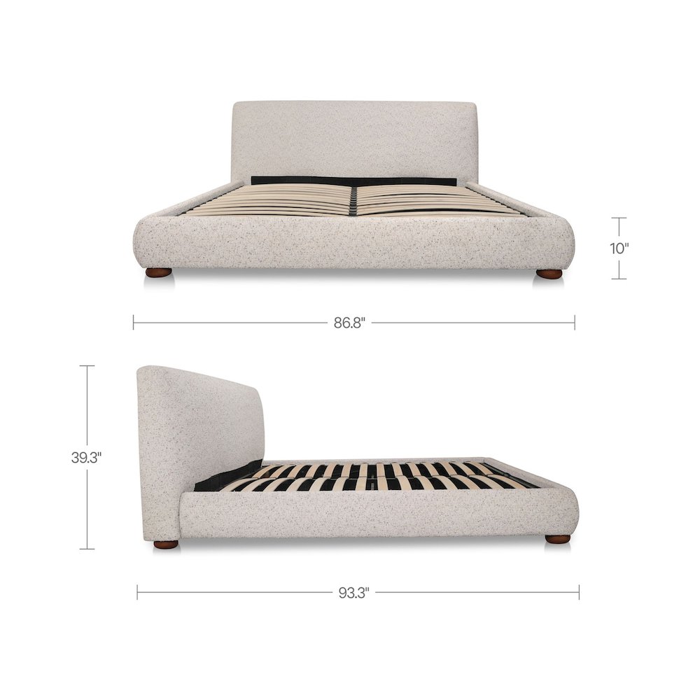 Beau King Storage Bed Speckled Light Grey. Picture 9
