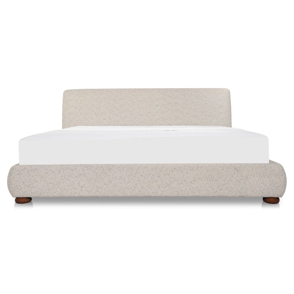 Beau King Storage Bed Speckled Light Grey. Picture 1