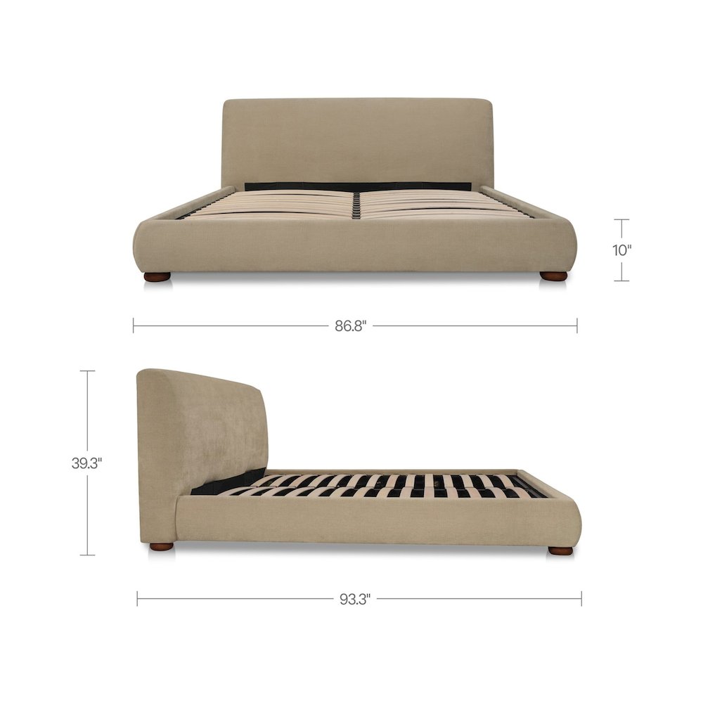 Beau King Storage Bed Warm Beige. Picture 9