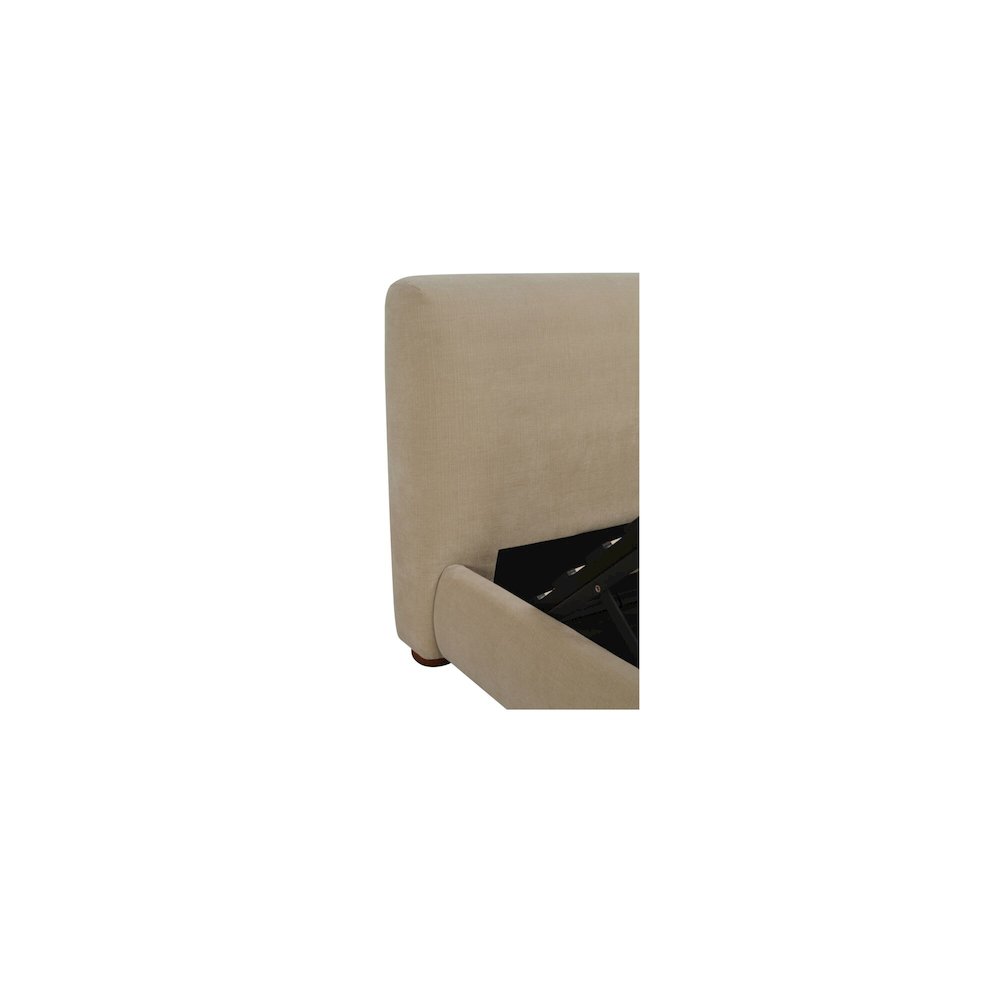 Beau King Storage Bed Warm Beige. Picture 7