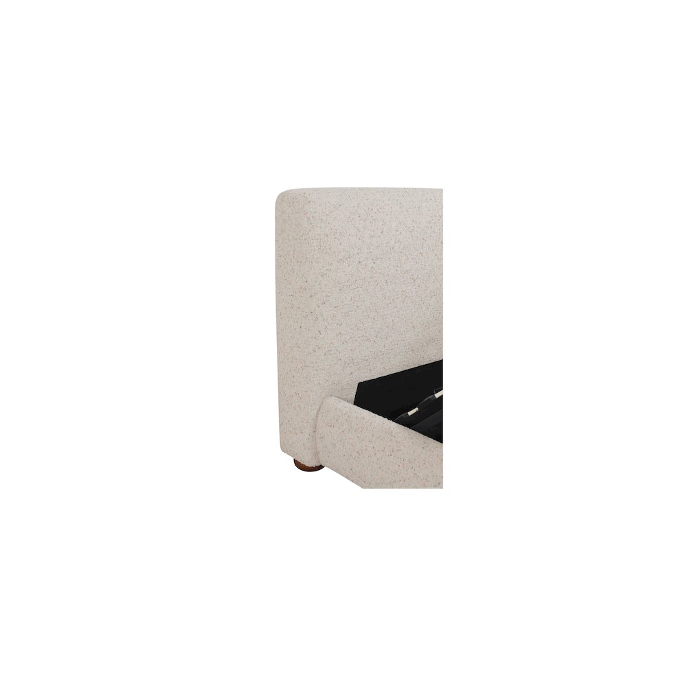 Beau Queen Storage Bed Speckled Light Grey. Picture 7
