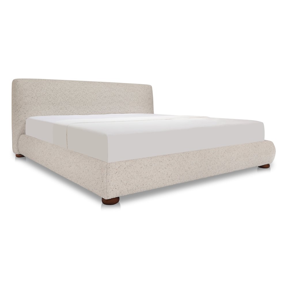 Beau Queen Storage Bed Speckled Light Grey. Picture 3
