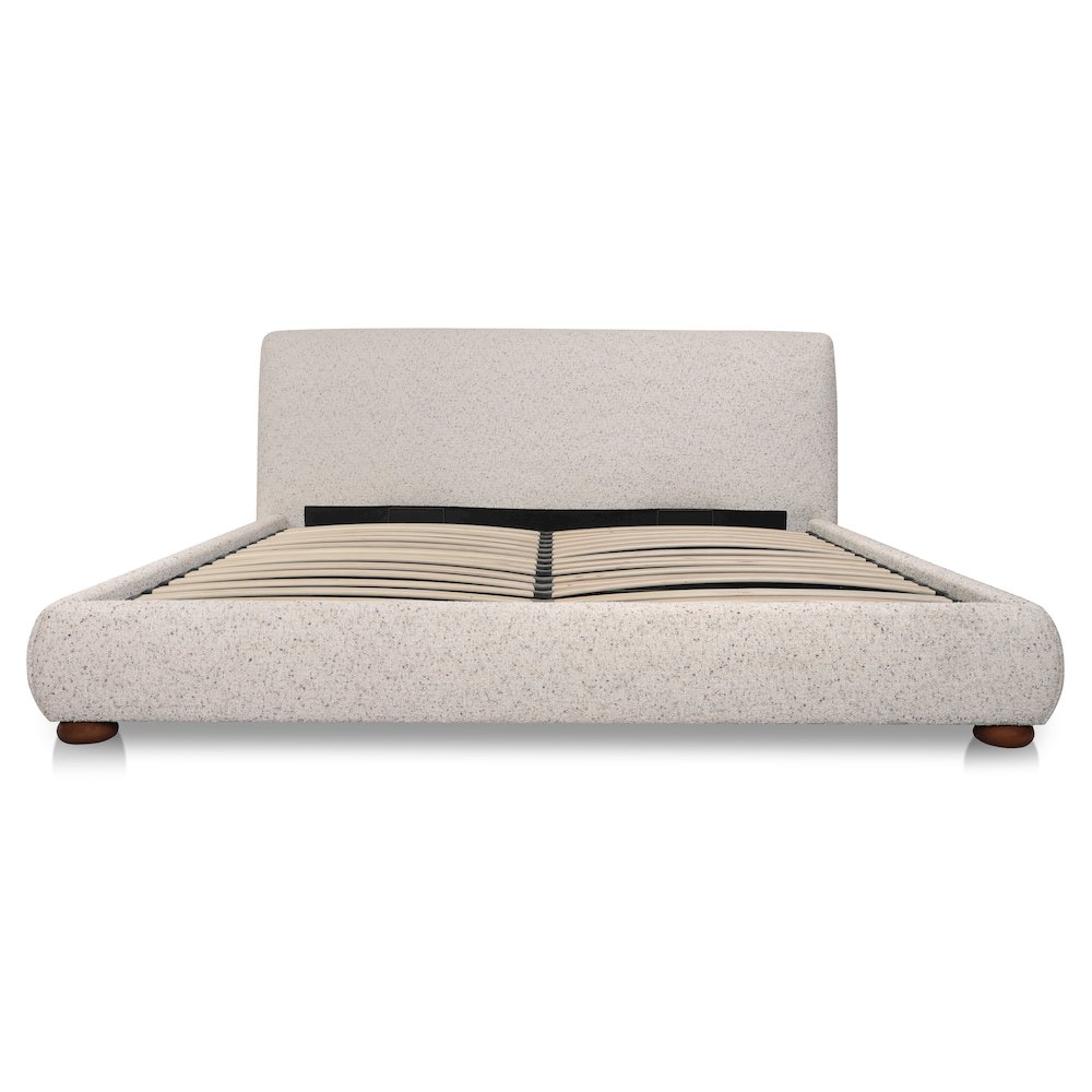 Beau Queen Storage Bed Speckled Light Grey. Picture 5