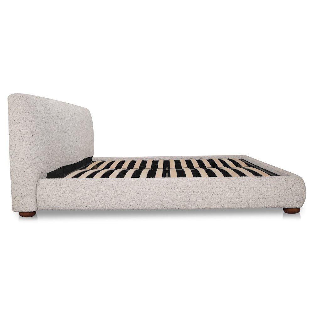 Beau Queen Storage Bed Speckled Light Grey. Picture 4