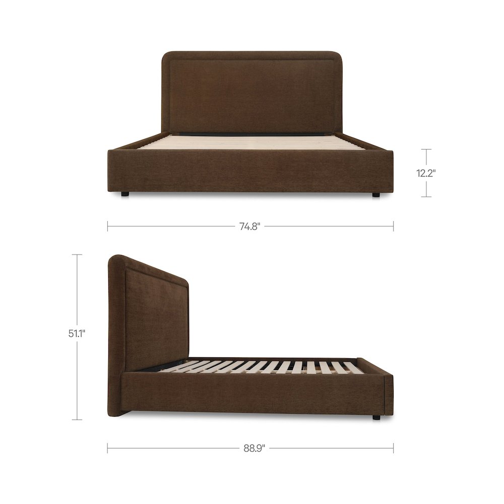 Simon Queen Storage Bed Brown. Picture 8