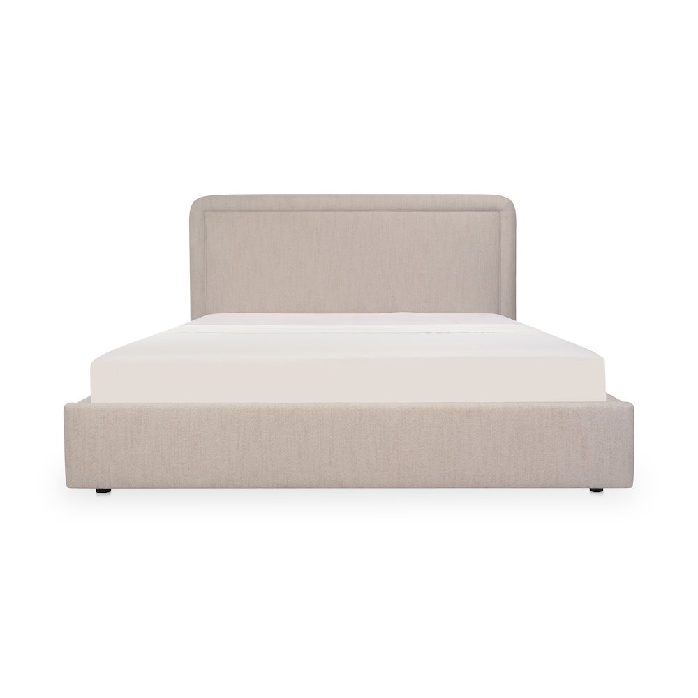Simon Queen Storage Bed Flecked Beige. Picture 1