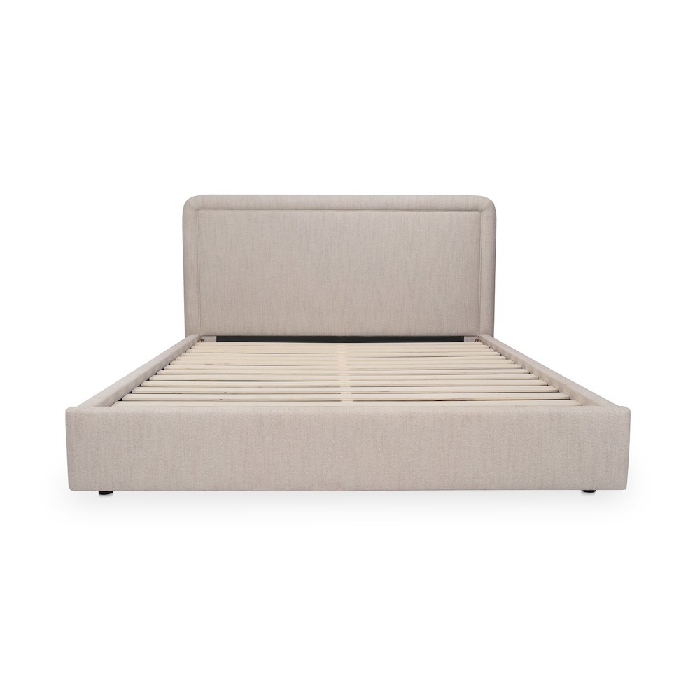 Simon Queen Storage Bed Flecked Beige. Picture 4