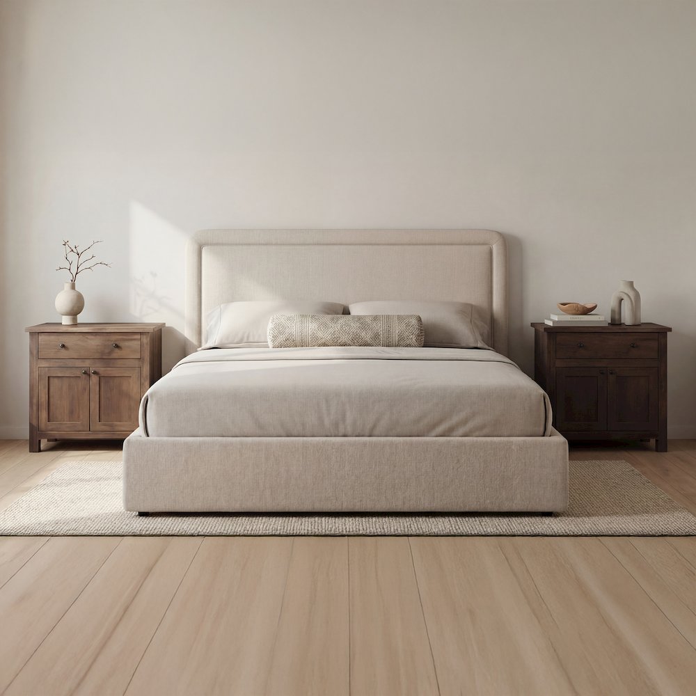 Simon King Storage Bed Flecked Beige. Picture 7