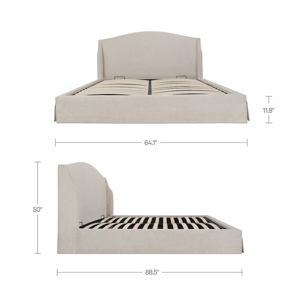 Weston Queen Storage Bed Cream. Picture 8