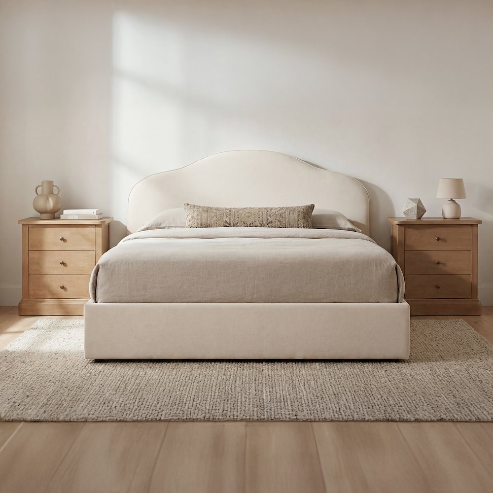Maggie King Storage Bed Cream. Picture 8