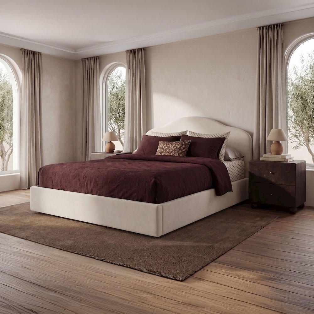 Maggie King Storage Bed Cream. Picture 2