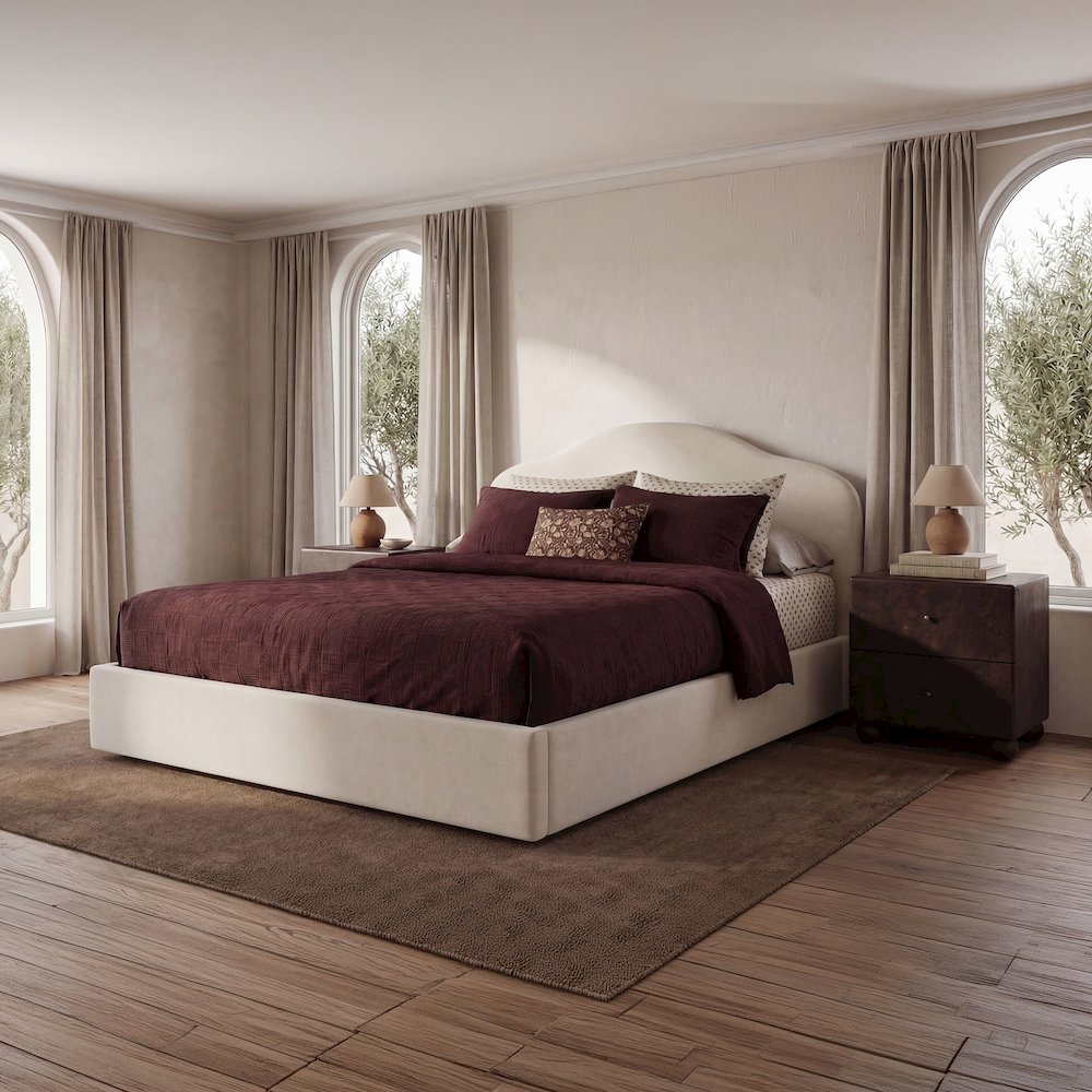 Maggie Queen Storage Bed Cream. Picture 2