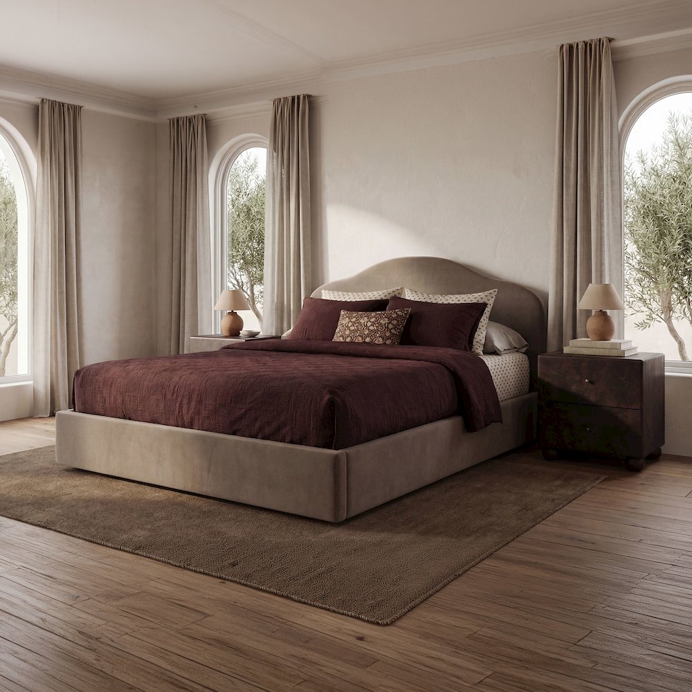 Maggie Queen Storage Bed Taupe. Picture 2