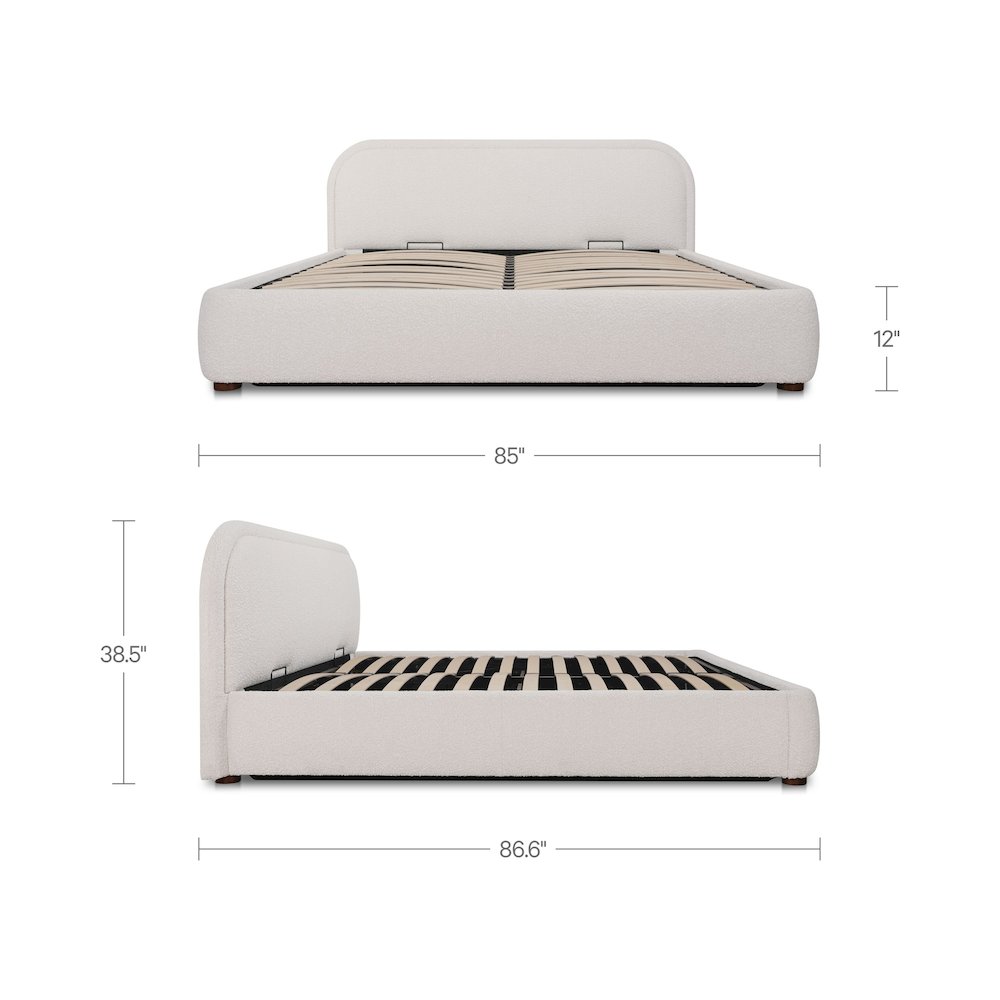 Colin King Storage Bed Oatmeal. Picture 3